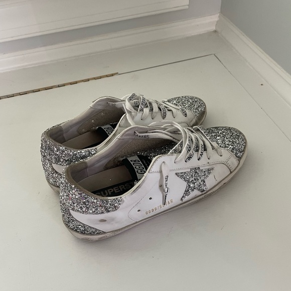 Golden Goose Shoes - Golden goose superstar glitter sneakers